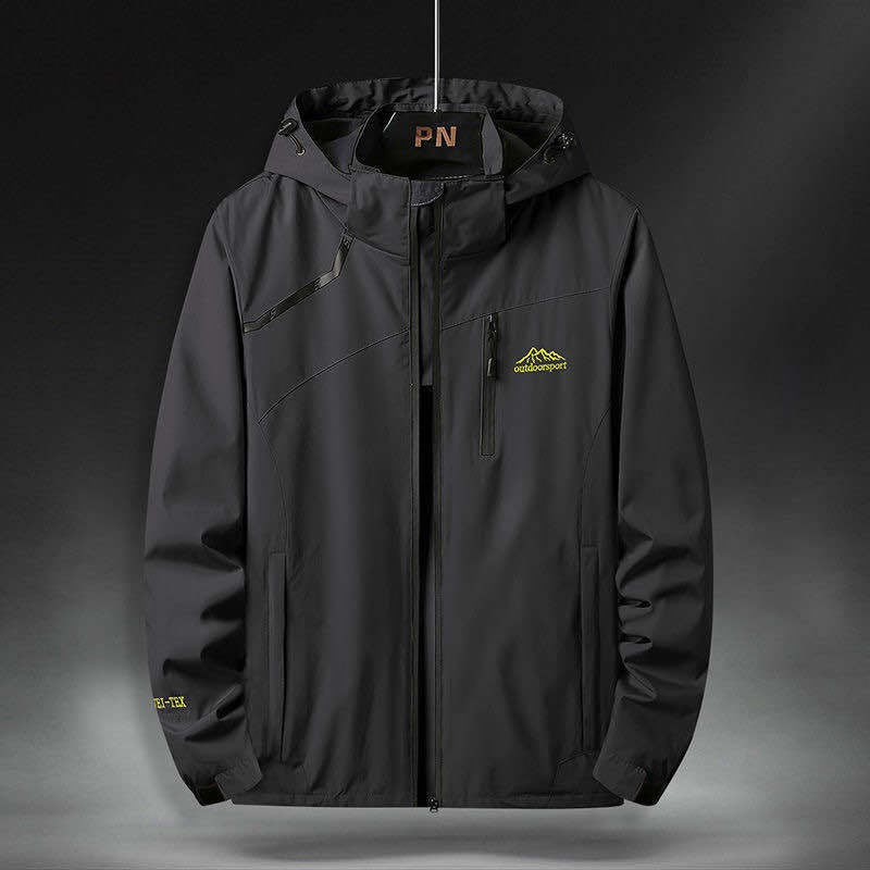 Chaqueta de lluvia hombre con capucha deportiva
