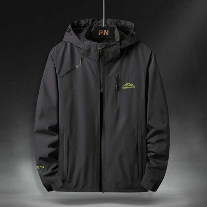 Chaqueta de lluvia hombre con capucha deportiva