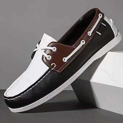 Zapatos náuticos para hombre de cuero estilo clásico