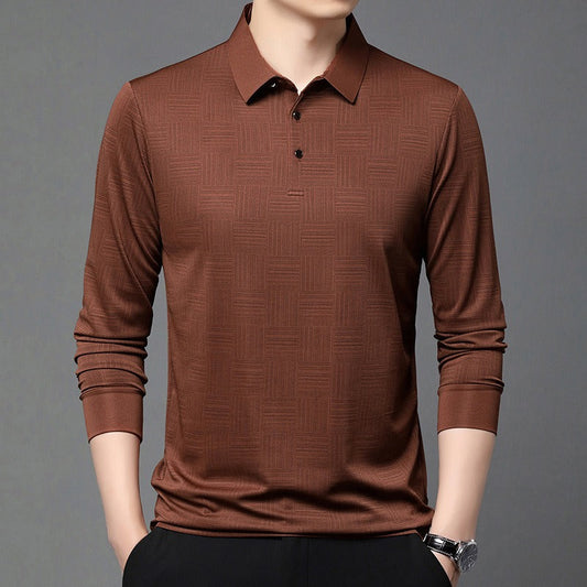 Camiseta Hombre Manga Larga Estampado Geométrico - Vestiria