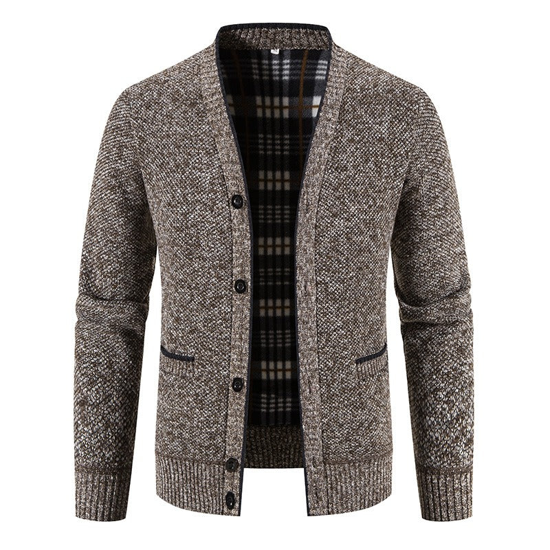 Cárdigan Hombre Punto Cálido Estilo Casual Invierno - Vestiria