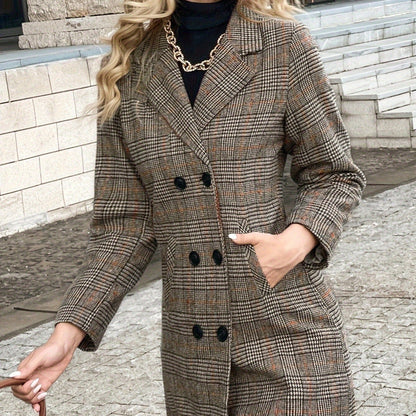 Chaquetón cuadriculado Mujer Invierno