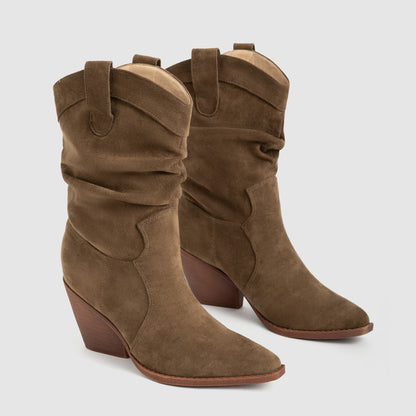 Botas Mujer Ante Sintético Estilo Country