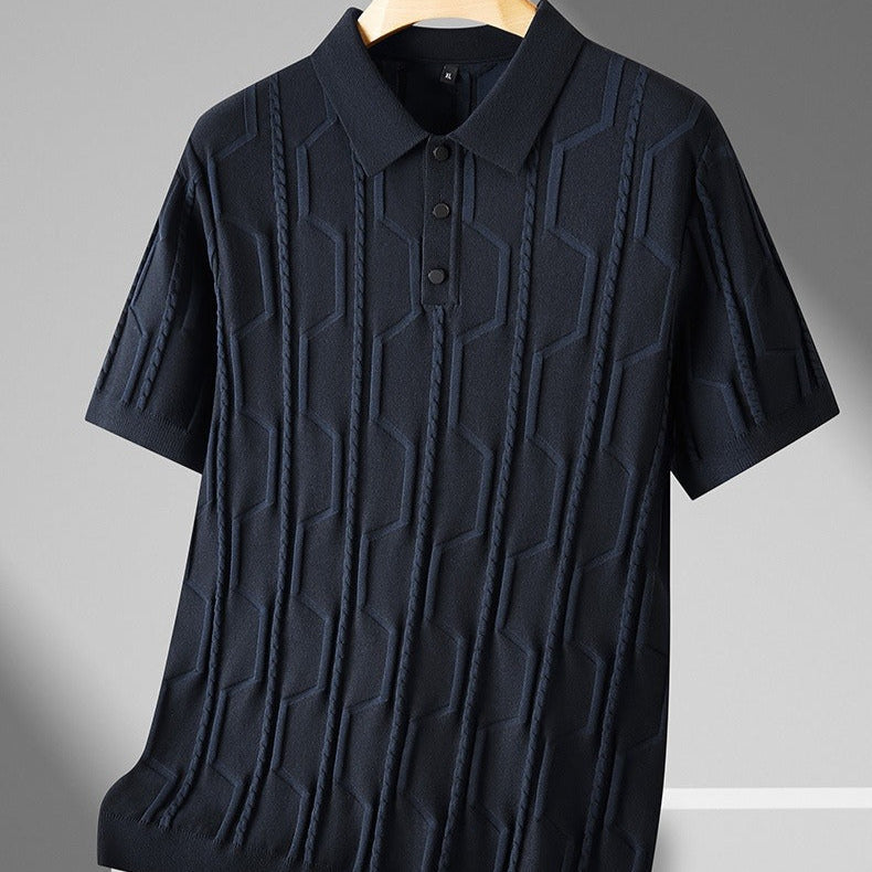 Polo Hombre Diseño Geométrico Texturizado - Vestiria