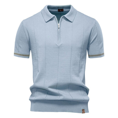 Polo Hombre Manga Corta Clásico Cremallera