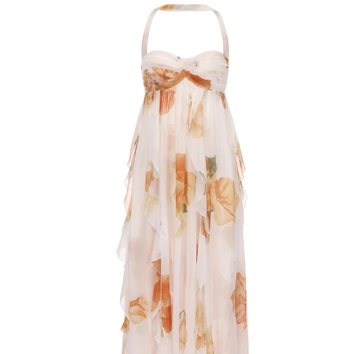 Vestido Largo Floral Mujer Boho Espalda Abierta