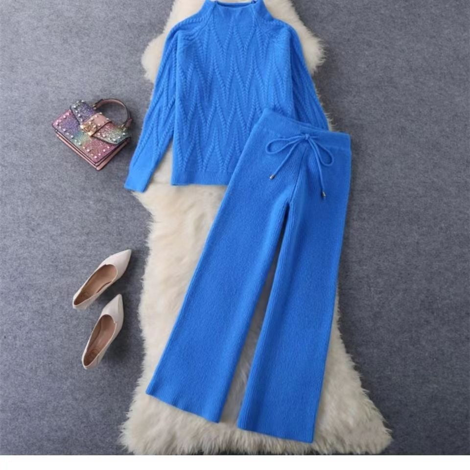 Conjunto mujer jersey tejido y pantalón cómodo