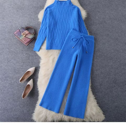 Conjunto mujer jersey tejido y pantalón cómodo