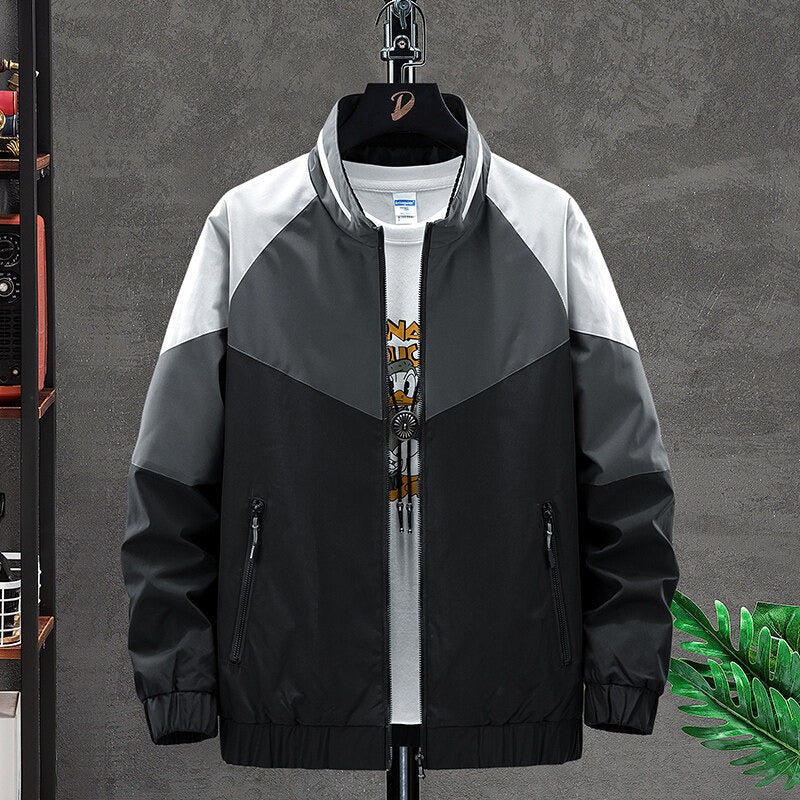 Chaqueta deportiva color bloques moderna