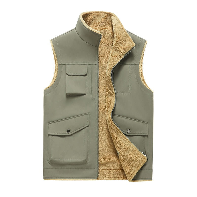 Chaleco Hombre Abultado Forro Polar Multibolsillos - Vestiria