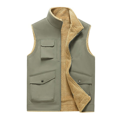 Chaleco Hombre Abultado Forro Polar Multibolsillos - Vestiria