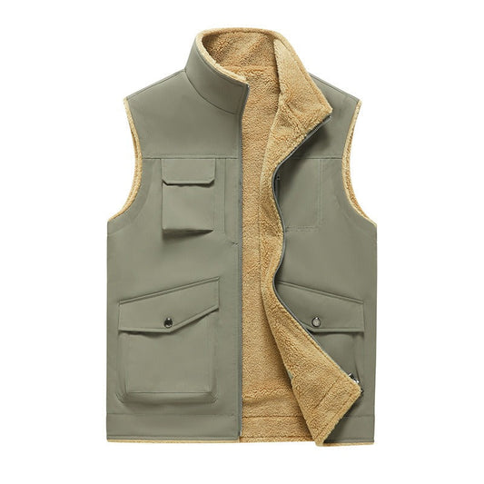 Chaleco Hombre Abultado Forro Polar Multibolsillos - Vestiria