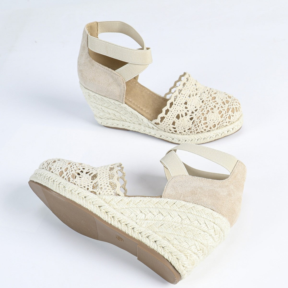 Alpargatas Mujer Encaje Yute Espadrille Clásicas