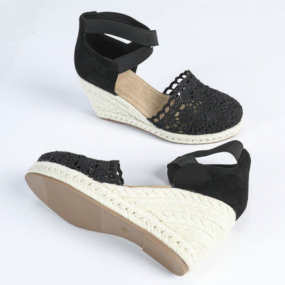 Alpargatas Mujer Encaje Yute Espadrille Clásicas