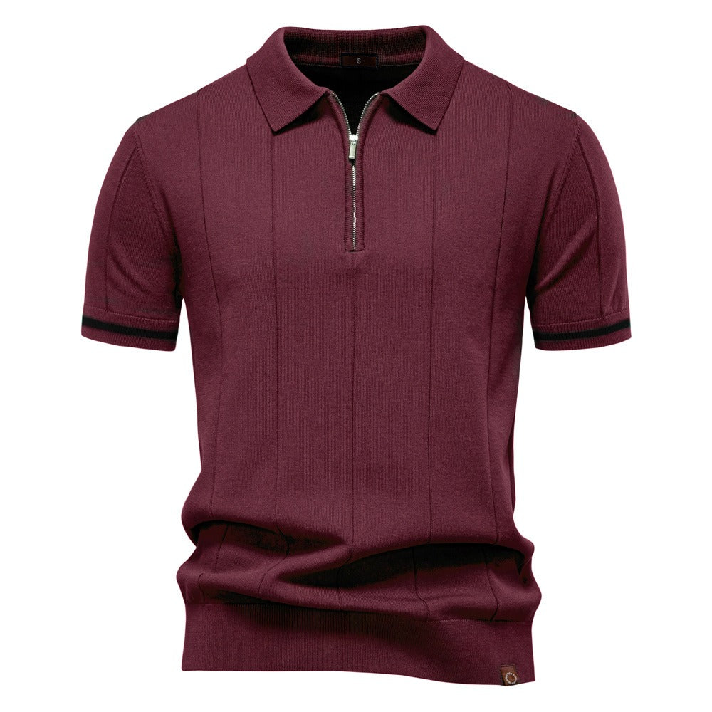 Polo Hombre Manga Corta Clásico Cremallera