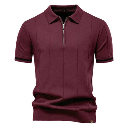 Polo Hombre Manga Corta Clásico Cremallera