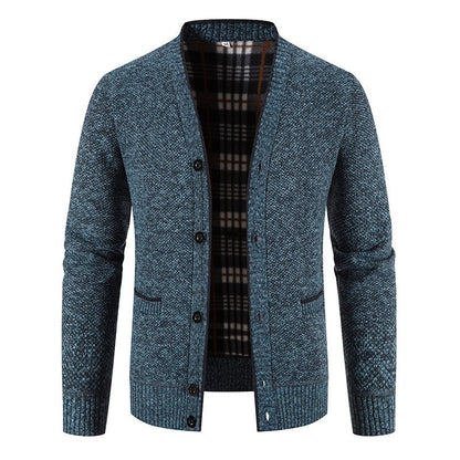 Cárdigan Hombre Punto Cálido Estilo Casual Invierno