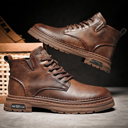 Botas de cuero informales para hombre
