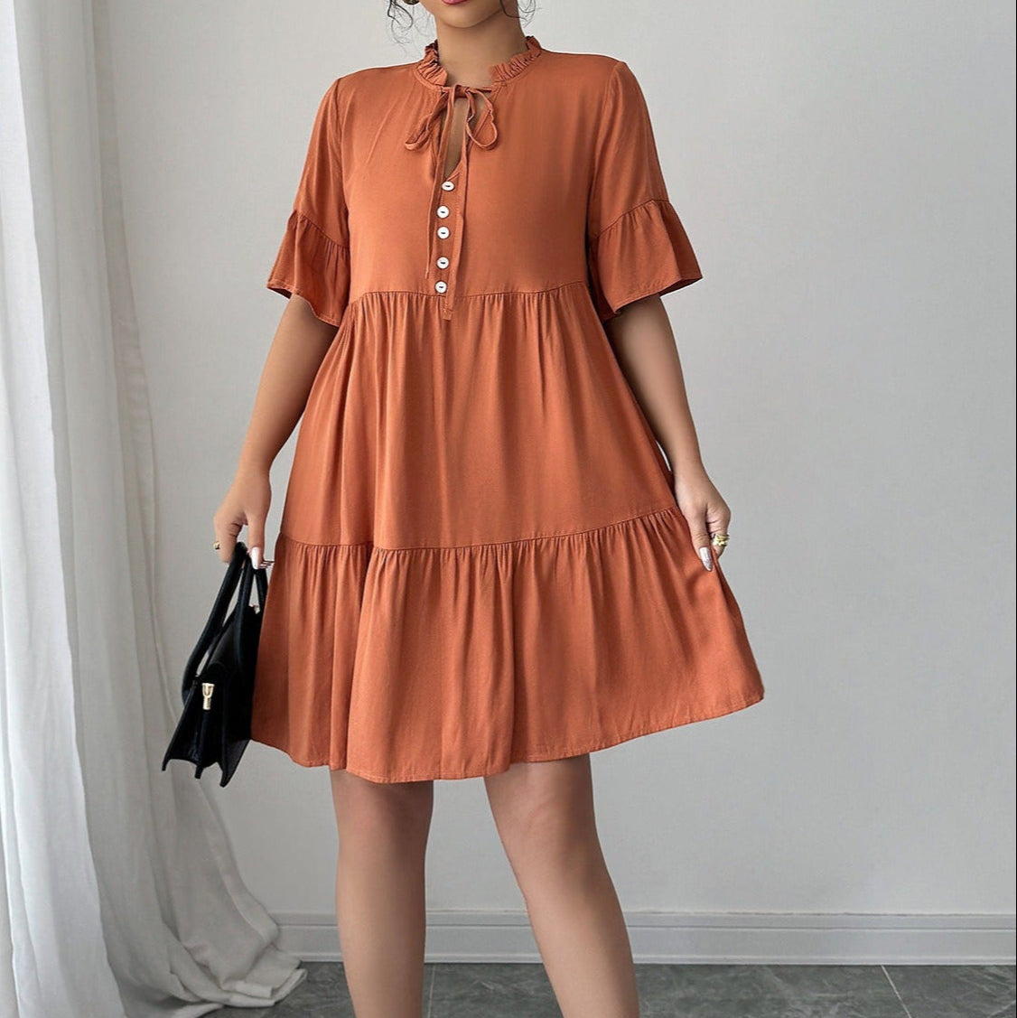 Vestido Mujer Corto Algodón Estilo Boho - Vestiria