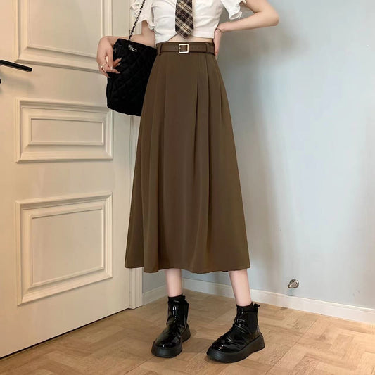 Falda Midi Mujer Fluida Corte Ahusado - Vestiria