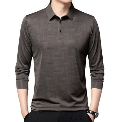 Camiseta Hombre Manga Larga Estampado Geométrico
