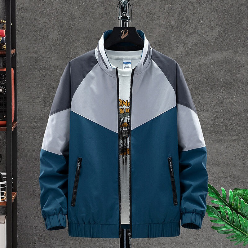 Chaqueta deportiva color bloques moderna
