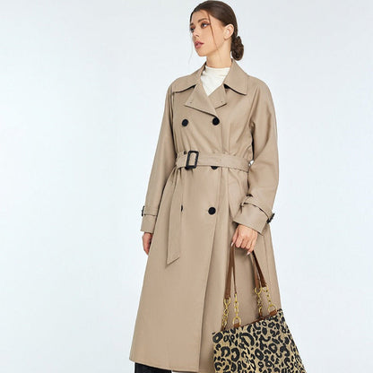 Abrigo Trench Mujer Clásico Doble Botón Elegante