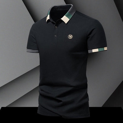 Camiseta Hombre Polo Manga Larga Estampado Geométrico