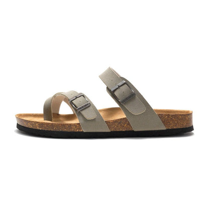 Sandalias Mujer Plataforma Baja con Tiras y Hebilla