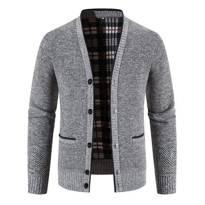 Cárdigan Hombre Punto Cálido Estilo Casual Invierno