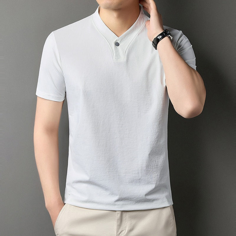 Camiseta Hombre Algodón Elástico Cuello Redondo - Vestiria