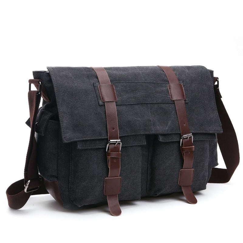 Bolso Bandolera Hombre Cuero Vintage Estilo Clásico