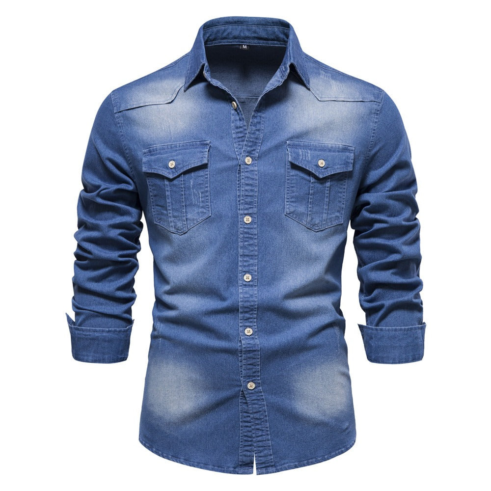 Camisa cowboy manga larga hombre casual