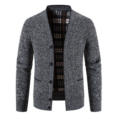 Cárdigan Hombre Punto Cálido Estilo Casual Invierno