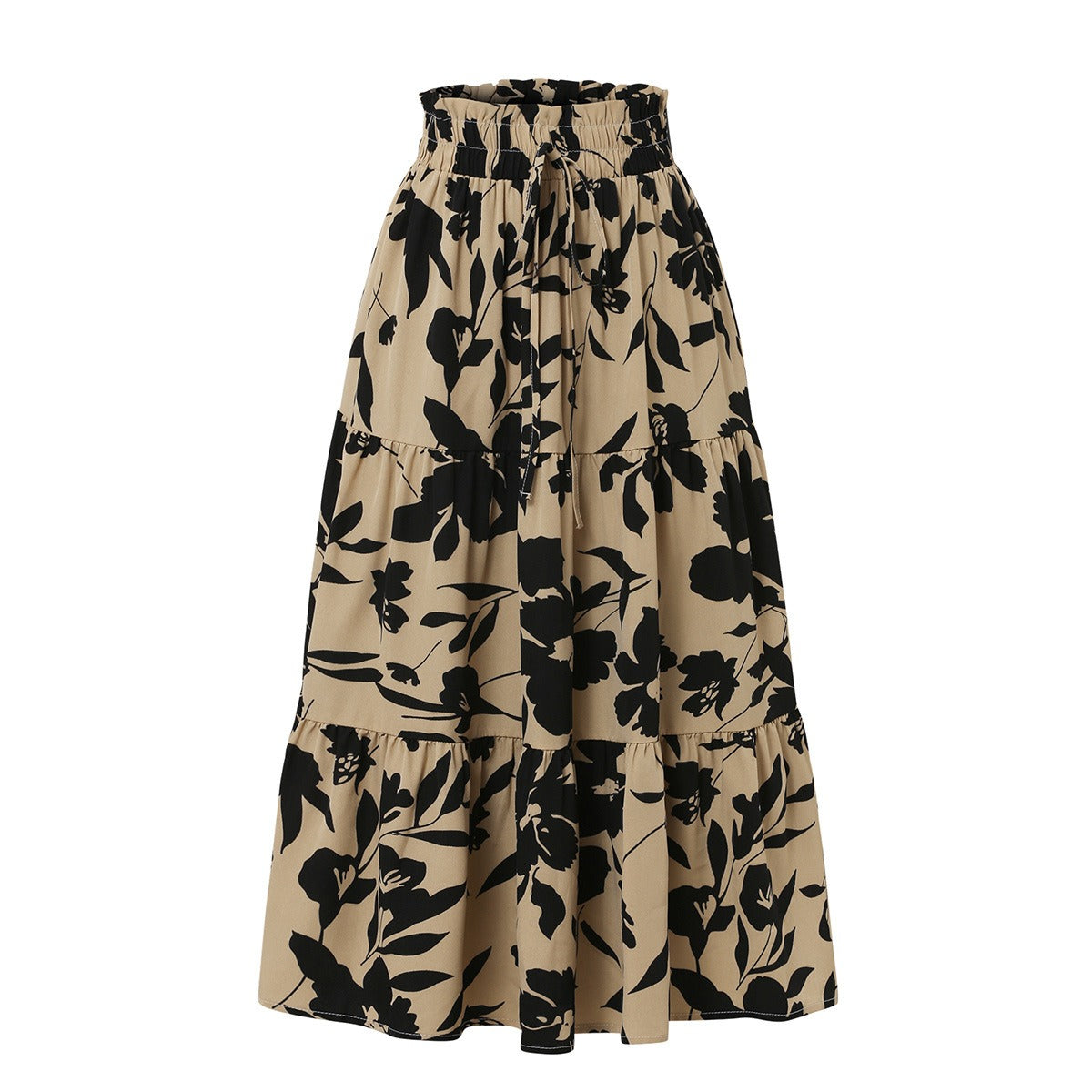 Falda Midi Floral Plisada Mujer - Vestiria
