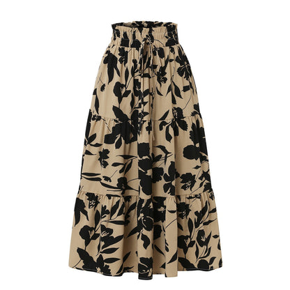Falda Midi Floral Plisada Mujer - Vestiria