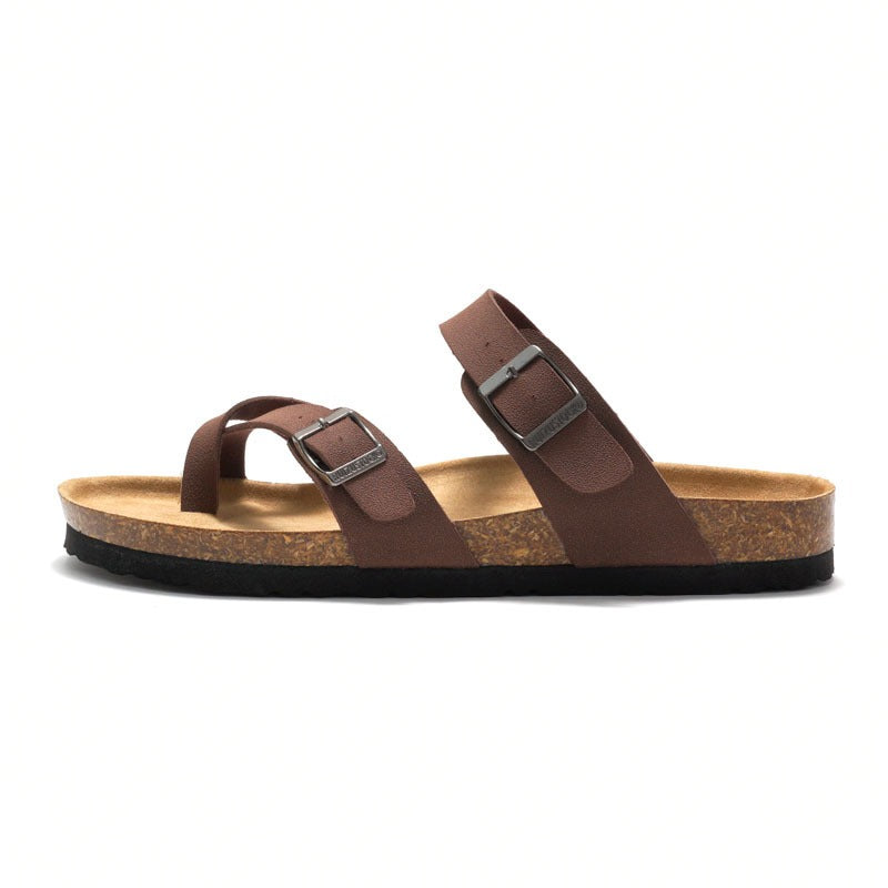 Sandalias Mujer Plataforma Baja con Tiras y Hebilla