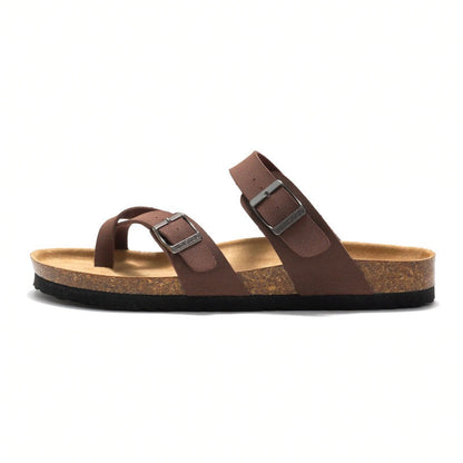 Sandalias Mujer Plataforma Baja con Tiras y Hebilla