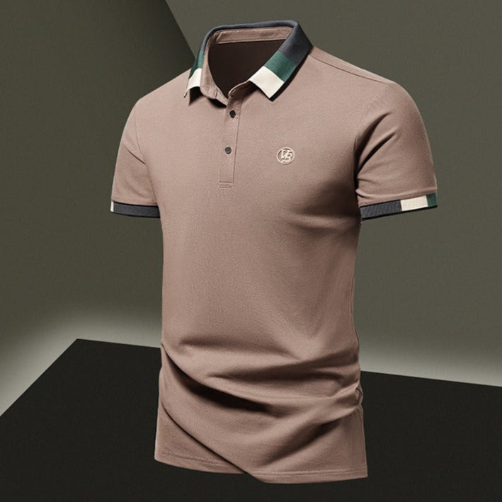Camiseta Hombre Polo Manga Larga Estampado Geométrico