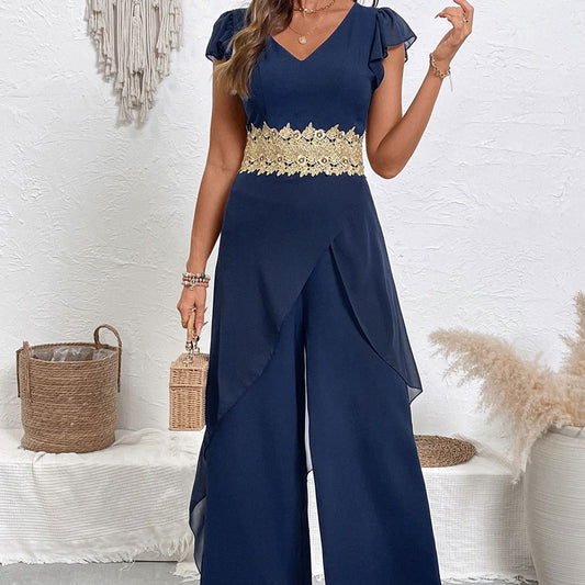 Vestido largo elegante mujer gasa floral - Vestiria