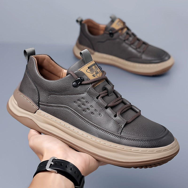 Zapatillas Hombre Cuero Elásticas Cómodas - Vestiria