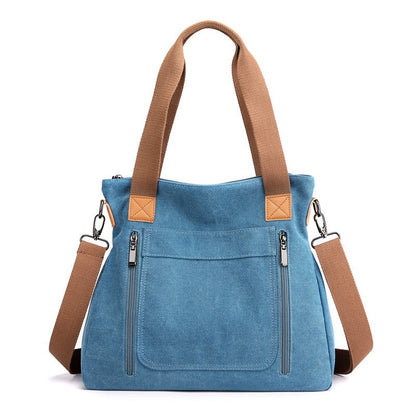 Bolso gran formato de lona resistente mujer