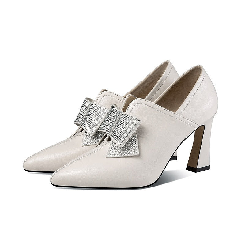 Zapatos de Tacón Mujer Elegantes con Lazo
