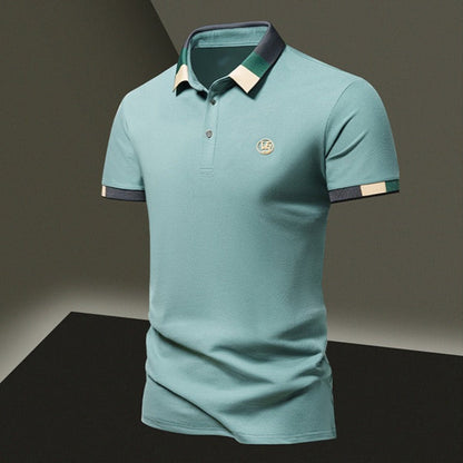 Camiseta Hombre Polo Manga Larga Estampado Geométrico