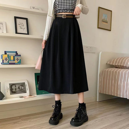 Falda Midi Mujer Fluida Corte Ahusado