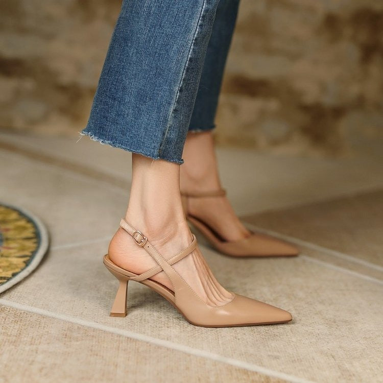 Sandalias Mujer Tacón Alto Cruzadas Elegantes - Vestiria