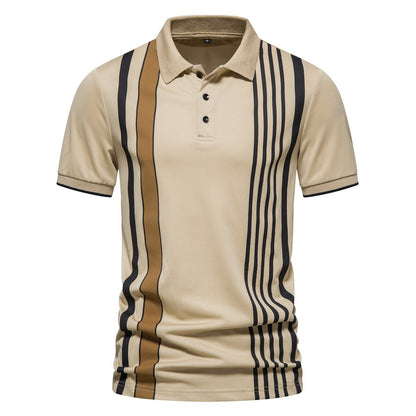 Camisa Polo Hombre Algodón Rayas Clásico