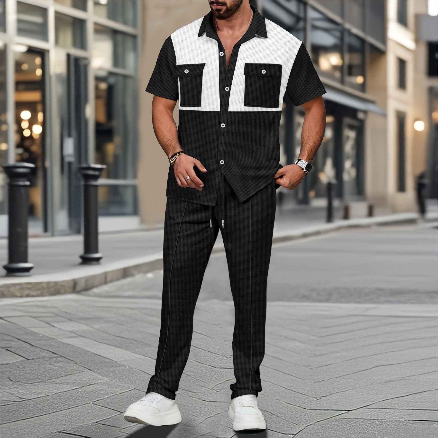 Polo y pantalón deportivo hombre estilo casual - Vestiria