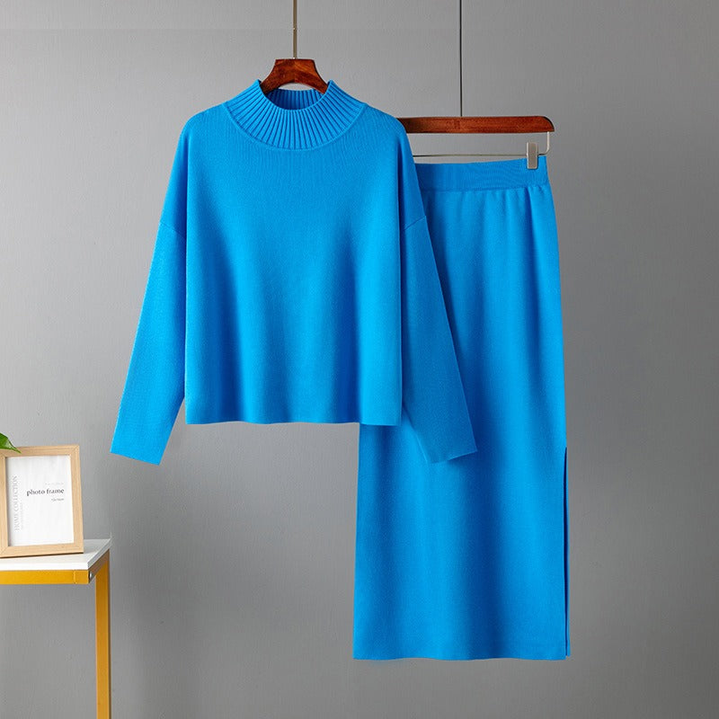 Conjunto Punto Mujer Azul Marino