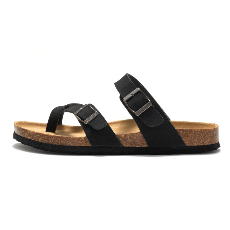 Sandalias Mujer Plataforma Baja con Tiras y Hebilla